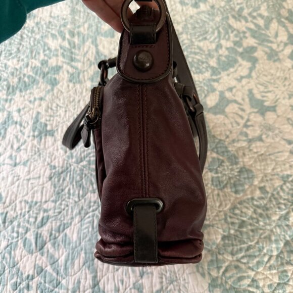 Coach Ltd Ed Cambridge Leather Zip Top Tote Satchel in Plum 14083 - Picture 3 of 12